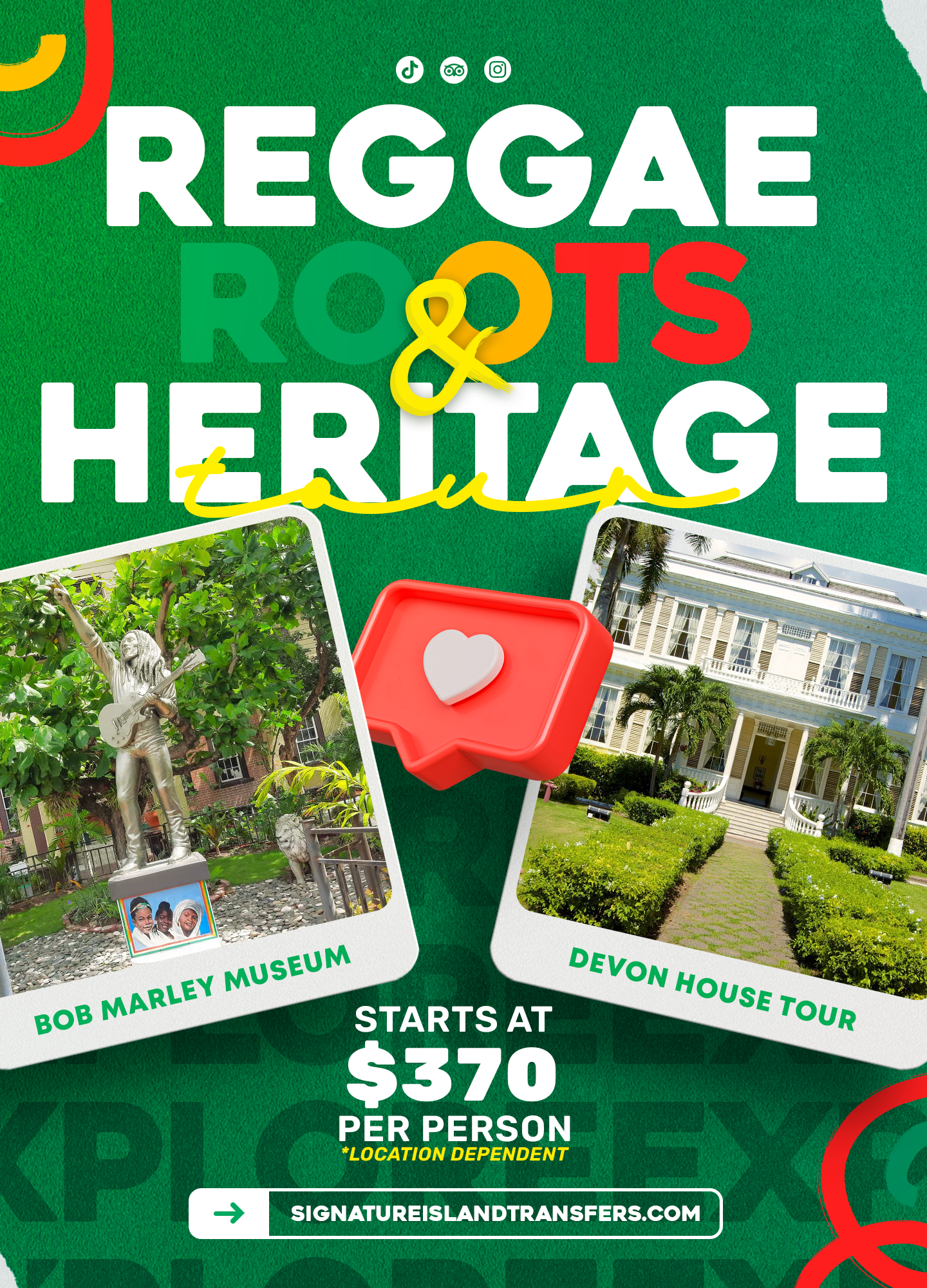 Reggae Roots & Heritage Tour: Bob Marley Museum & Devon House